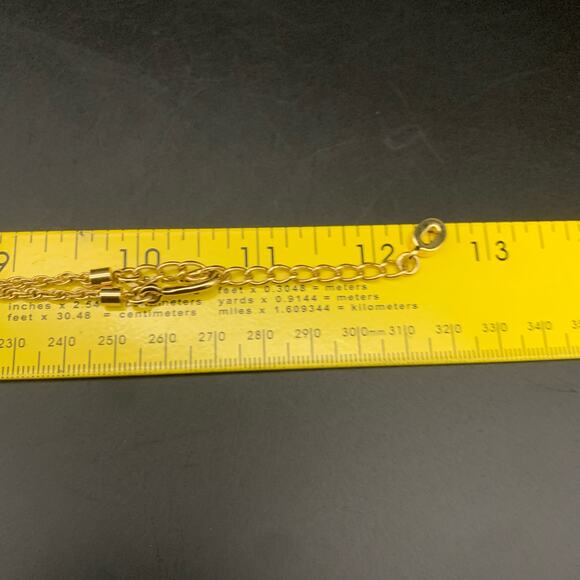 Vintage St. John Gold Plated Dangling Charm Lariat Pendant Necklace Signed - Picture 9 of 10